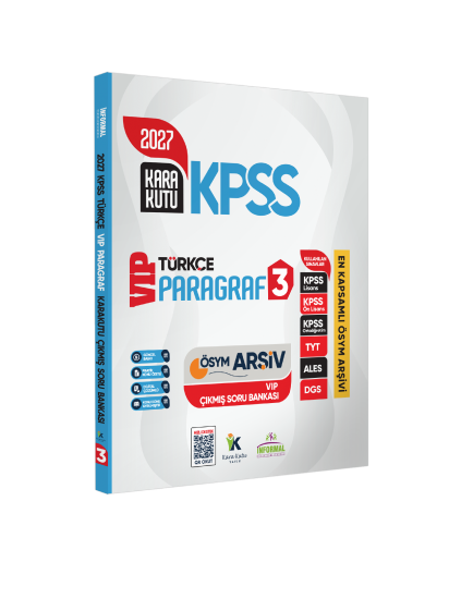 2027 KPSS Türkçenin Kara Kutusu PARAGRAF 3 VİP ÖSYM Çıkmış Soru Havuzu Bankası Dijital Çözümlü