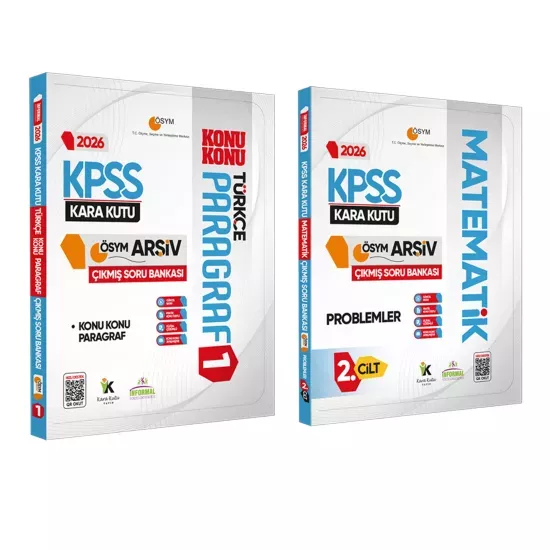 2026 KPSS Kara Kutu PARAGRAF ve PROBLEMLER ÖSYM Çıkmış Soru Bankası 2li Set Konu Özetli Çözümlü