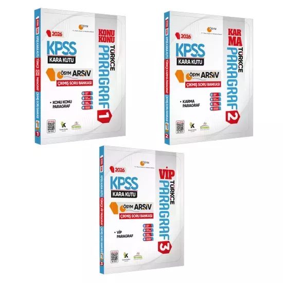 2026 KPSS Türkçe Kara Kutusu Paragraf 3lü ALTIN SET ÖSYM Çıkmış Soru Bankası Konu Özetli Çözümlü