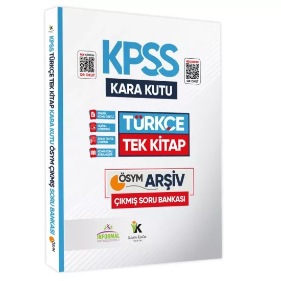 KPSS Önlisans/Ortaöğretim Türkçenin Kara Kutusu TEK KİTAP En Kapsamlı Çıkmış Soru Bankası Çözümlü