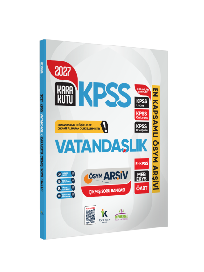2027 KPSS VATANDAŞLIK Kara Kutu ÖSYM Çıkmış Soru Havuzu Bankası Konu Özetli Dijital Çözümlü