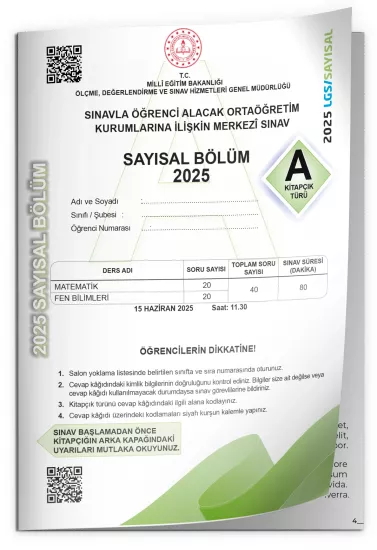 2025 LGS MEB Birebir Tıpkı Basım Çıkmış Soru Say-Söz Kitapçıkları (Video/PDF Çözümlü Türkiye Geneli)