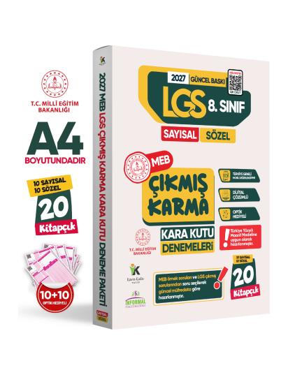 2027 8.Sınıf LGS 20li Deneme ÇIKMIŞ Soru Arşivi Karma Kara Kutu Deneme Sınavı Paketi Dijital Çözümlü
