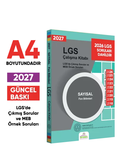 2027 LGS Fen Bilimleri Çıkmış Sorular Kitabı (A4 Renkli)