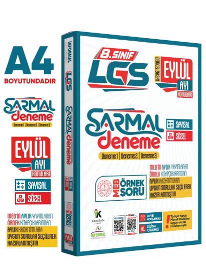 2027 8.Sınıf LGS Eylül Ayı MEB Örnek Soru Tıpkı Basım 3lü Sarmal Deneme Paketi Dijital Çözümlü