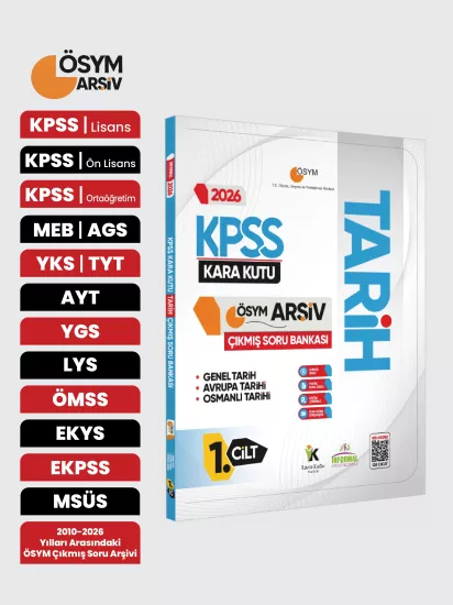 2026 KPSS Tarihin Kara Kutusu 1.Cilt ÖSYM Çıkmış Soru Havuzu Bankası Konu Özetli Dijital Çözümlü