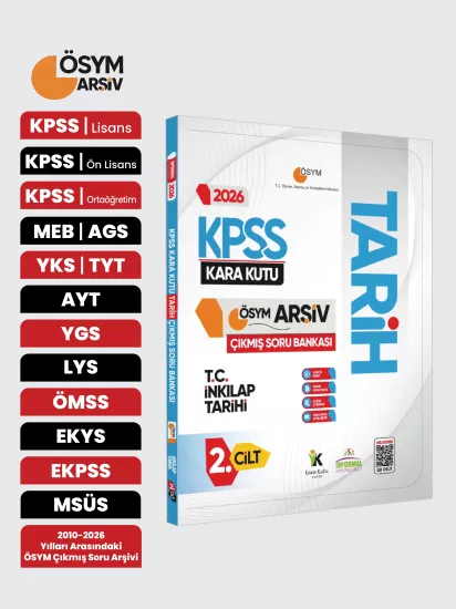 2026 KPSS Tarihin Kara Kutusu 2.Cilt ÖSYM Çıkmış Soru Havuzu Bankası Konu Özetli Dijital Çözümlü
