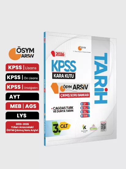 2026 KPSS Tarihin Kara Kutusu 2.Cilt ÖSYM Çıkmış Soru Havuzu Bankası Konu Özetli Dijital Çözümlü