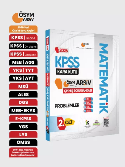 2026 KPSS MATEMATİK Kara Kutusu 2.Cilt PROBLEMLER ÖSYM Çıkmış Soru Bankası Özetli Dijital Çözümlü