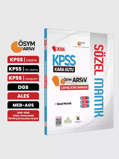 2026 KPSS SÖZEL MANTIK Kara Kutu ÖSYM Çıkmış Soru Havuzu Bankası Konu Özetli Dijital Çözümlü
