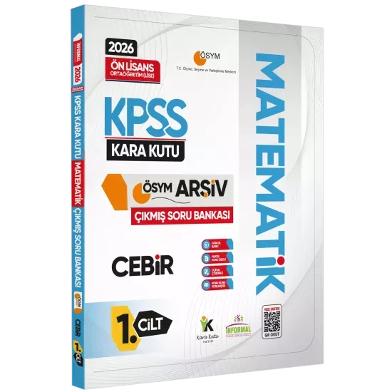 2026 KPSS Önlisans/Ortaöğretim MATEMATİK Kara Kutusu 1.Cilt CEBİR ÖSYM Çıkmış Soru Bankası Çözümlü