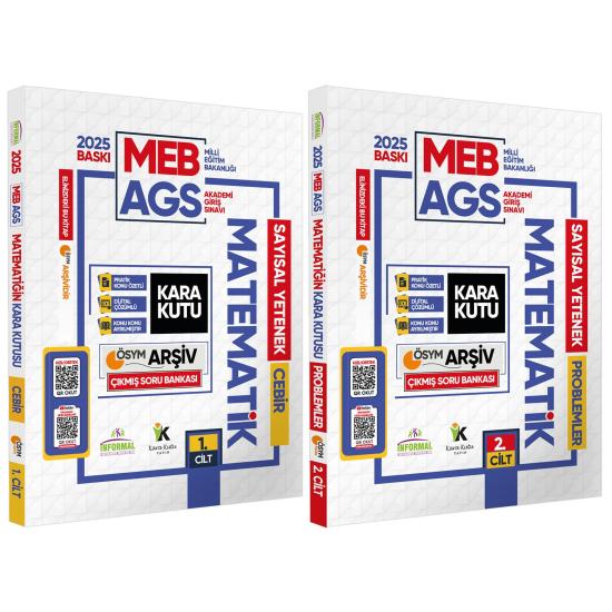 2025 MEB-AGS Sayısal Yetenek Matematik ve Sayısal Mantık Kara Kutu ÖSYM Çıkmış Soru Bankası 3lü Set