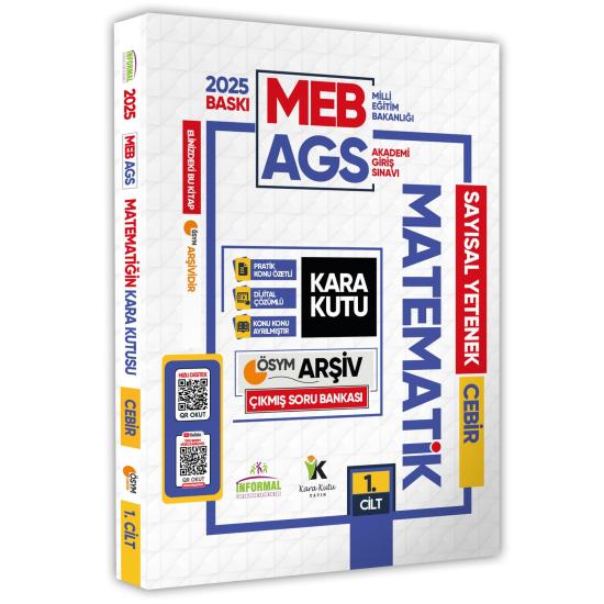 2025 MEB-AGS MATEMATİK Kara Kutu 1. ve 2.Cilt ÖSYM Çıkmış Soru Bankası 2li Set Video/PDF Çözümlü