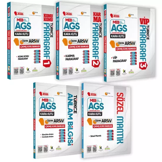 2026 MEB-AGS Türkçenin Kara Kutusu 5li ALTIN SET ÖSYM Çıkmış Soru Bankası Konu Özetli Çözümlü