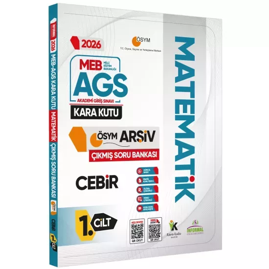 2026 MEB AGS MATEMATİK Kara Kutusu 1.Cilt CEBİR ÖSYM Çıkmış Soru Bankası Konu Özetli Dijital Çözümlü