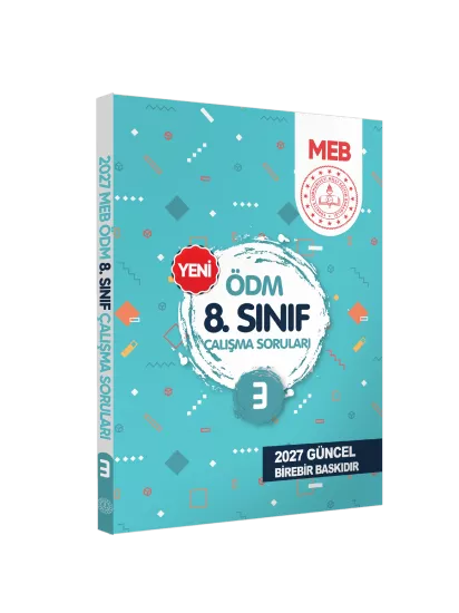 2027 LGS MEB Çalışma Soruları Ölçme Değerlendirme Merkezi ÖDM 8.Sınıf Çalışma Kitabı 3 BASKI ÜCRETİ