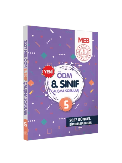 2027 LGS MEB Çalışma Soruları Ölçme Değerlendirme Merkezi ÖDM 8.Sınıf Çalışma Kitabı 5 BASKI ÜCRETİ