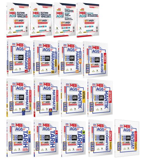 2025 MEB-AGS Kara Kutu ÖSYM Çıkmış Soru Bankası FULL ALTIN PAKET SETİ Konu Özetli Dijital Çözümlü