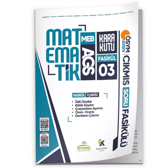2026 MEB AGS Matematik Kara Kutu 3.Fasikül ÖSYM Çıkmış Soru ÜSLÜ-KÖKLÜ SAYILAR-DENKLEM ÇÖZME Modüler