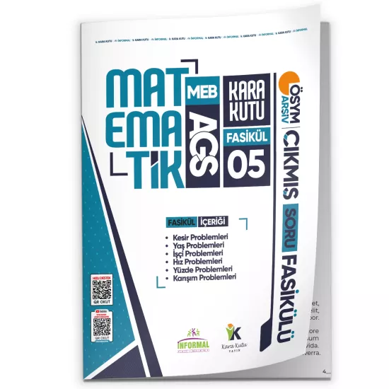 2026 MEB AGS Matematik Kara Kutu 5.Fasikül ÖSYM Çıkmış Soru Bankası PROBLEMLER 2 Çözümlü Modüler Set