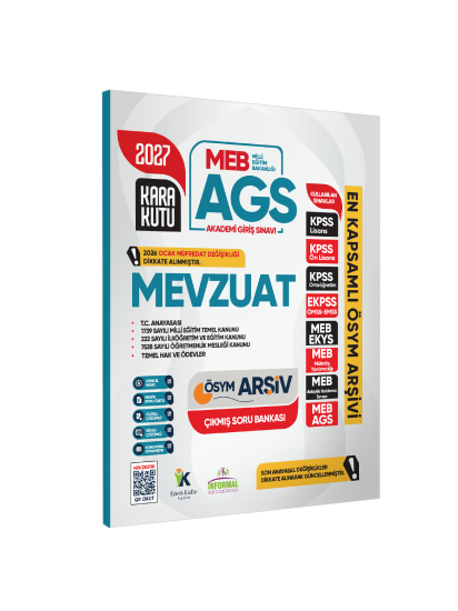 2027 MEB-AGS MEVZUAT Kara Kutu ÖSYM Çıkmış Soru Havuzu Bankası Konu Özetli Dijital Çözümlü