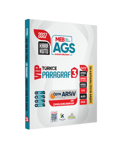 2027 MEB AGS Türkçenin Kara Kutusu PARAGRAF 3 VİP ÖSYM Çıkmış Soru Havuzu Bankası Dijital Çözümlü