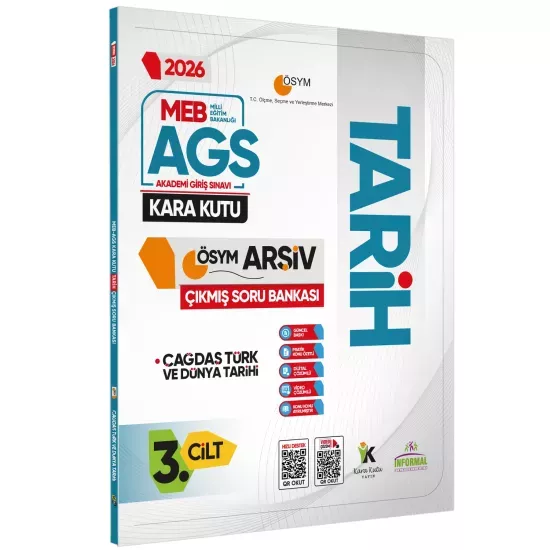 2026 MEB AGS Tarihin Kara Kutusu 3.Cilt ÖSYM Çıkmış Soru Havuzu Bankası Konu Özetli Dijital Çözümlü