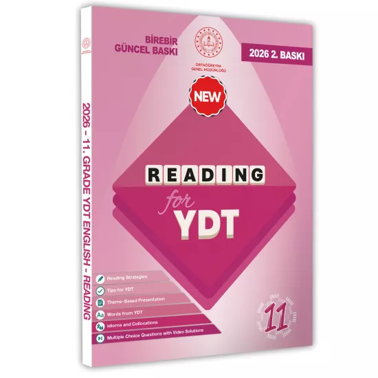 2026 YDT MEBİ İngilizce 11.Sınıf Reading Okuma-Anlama Kitabı Soru Bankası Video Çözümlü BASKI ÜCRETİ