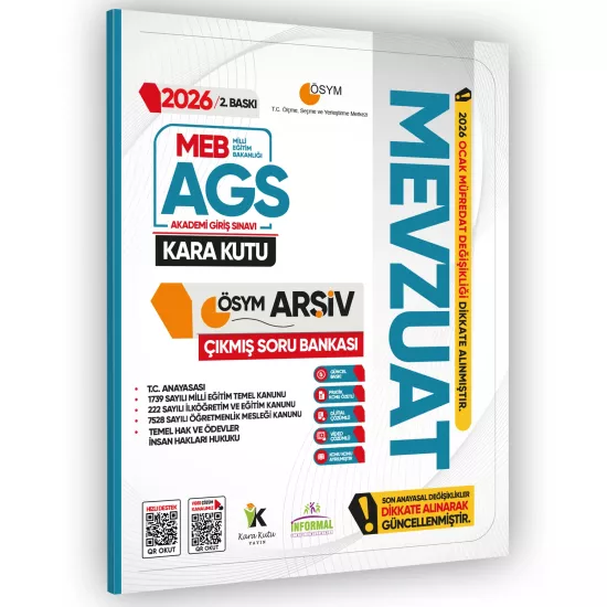 2026 MEB-AGS MEVZUAT Kara Kutu ÖSYM Çıkmış Soru Havuzu Bankası Konu Özetli Dijital Çözümlü