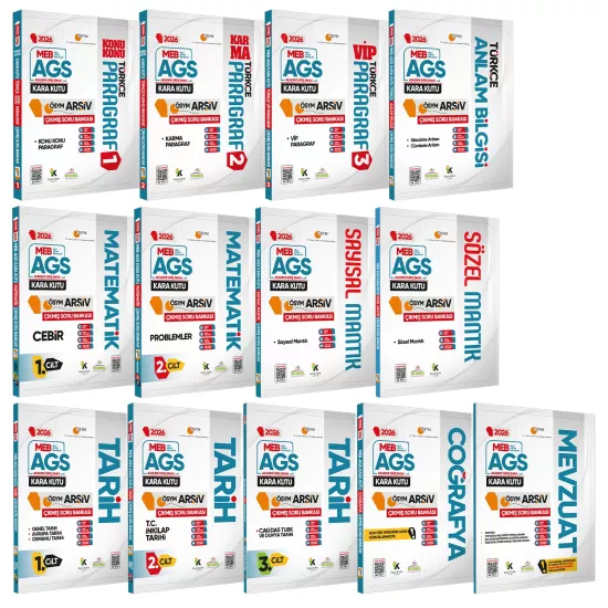 2026 MEB-AGS Kara Kutu ÖSYM Çıkmış Soru Bankası FULL ALTIN PAKET SETİ Konu Özetli Dijital Çözümlü