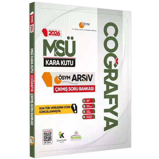 2026 MSÜ Coğrafya Kara Kutu ÖSYM Çıkmış Soru Bankası Dijital Çözümlü