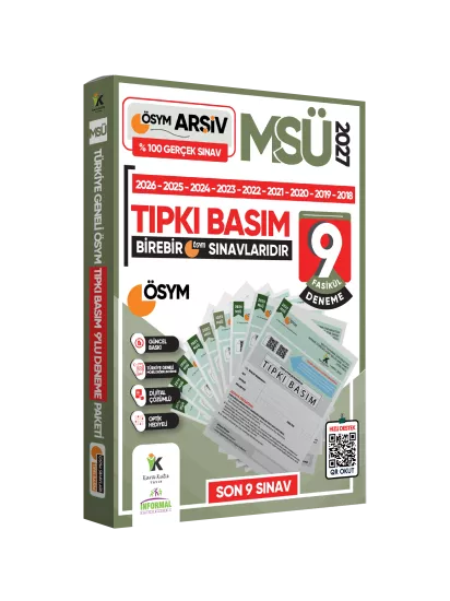 2027 YKS-TYT-MSÜ ÖSYM Çıkmış Soru Tıpkı Basım 19lu (10+9) Deneme Paketi Video Çözümlü Türkiye Geneli