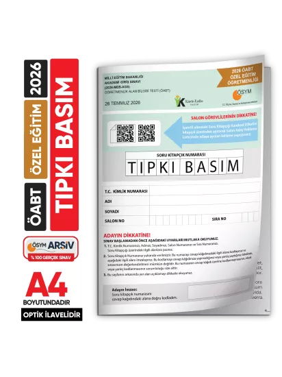 2026 MEB-AGS ÖABT Özel Eğitim Öğretmenliği ÖSYM Tıpkı Basım Kitapçığı  Türkiye Geneli Deneme