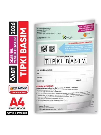 2026 MEB-AGS ÖABT DKAB Öğretmenliği ÖSYM Tıpkı Basım Kitapçığı Türkiye Geneli Deneme