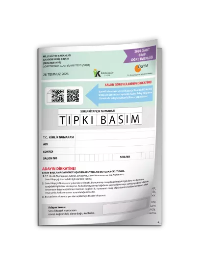 2026 MEB-AGS ÖABT Sınıf Öğretmenliği ÖSYM Tıpkı Basım Kitapçığı Türkiye Geneli Deneme