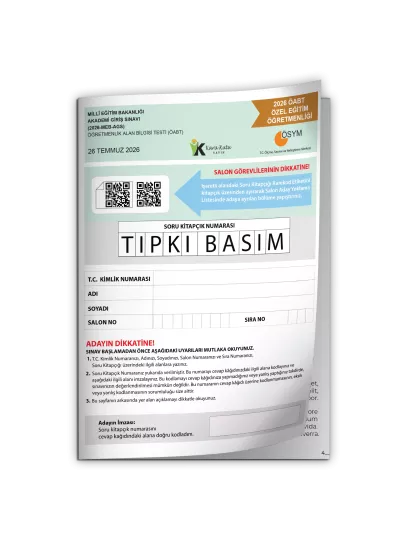 2026 MEB-AGS ÖABT Özel Eğitim Öğretmenliği ÖSYM Tıpkı Basım Kitapçığı  Türkiye Geneli Deneme