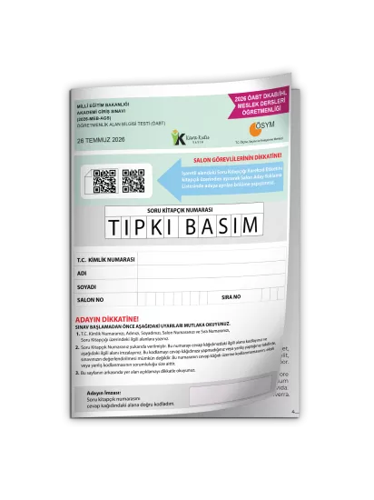 2026 MEB-AGS ÖABT DKAB Öğretmenliği ÖSYM Tıpkı Basım Kitapçığı Türkiye Geneli Deneme