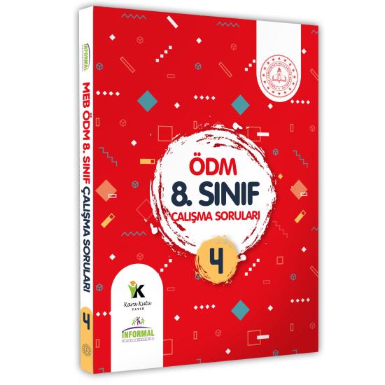 LGS MEB Çalışma Soruları Ölçme Değerlendirme Merkezi ÖDM 8.Sınıf Çalışma Kitabı 4 (Renkli A4 Boyut)