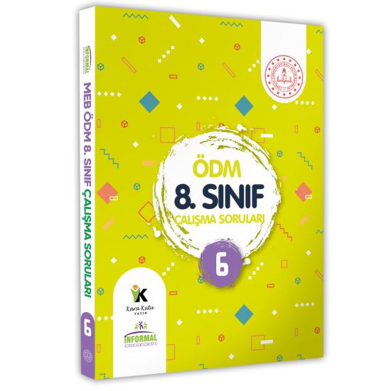 LGS MEB Çalışma Soruları Ölçme Değerlendirme Merkezi ÖDM 8.Sınıf Çalışma Kitabı 6 (Renkli A4 Boyut)