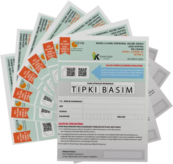 2026 EKPSS Önlisans Genel Görme İşitme-2 ÖSYM Çıkmış Soru Tıpkı Basım 7li Kitapçık TG Deneme Paketi