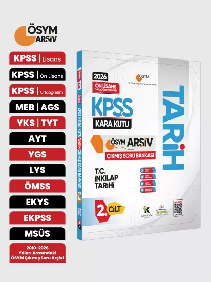 2026 KPSS Önlisans/Ortaöğretim Tarihin Kara Kutusu 2.Cilt ÖSYM Çıkmış Soru Bankası Konu Özetli Çözüm