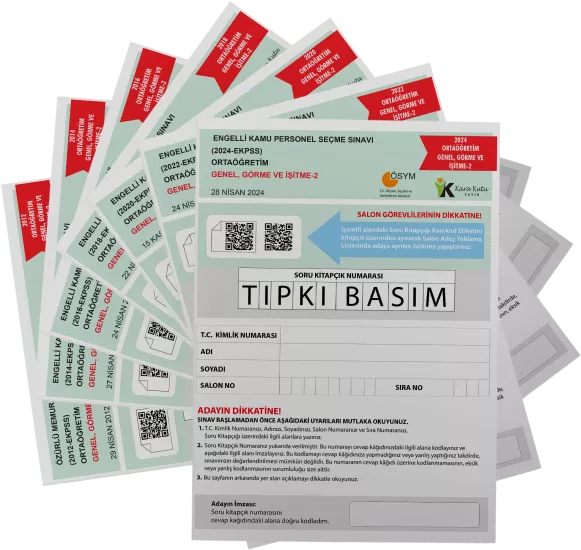 2026 EKPSS Ortaöğretim Genel Görme İşitme-2 ÖSYM Çıkmış Soru Tıpkı Basım 7li Kitapçık Deneme Paketi