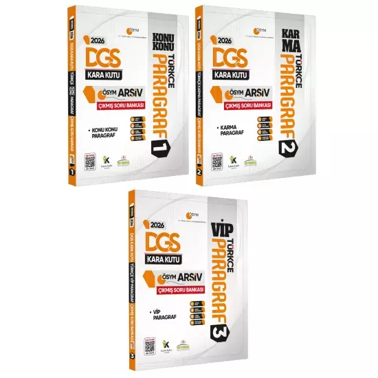 2026 DGS Türkçe Kara Kutusu Paragraf 3lü ALTIN SET ÖSYM Çıkmış Soru Bankası Konu Özetli Çözümlü