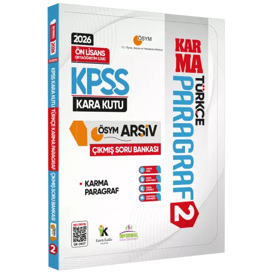 KPSS Önlisans/Ortaöğretim Kara Kutu PARAGRAF ve PROBLEMLER ÖSYM Çıkmış Soru Bankası 2li Set Çözümlü