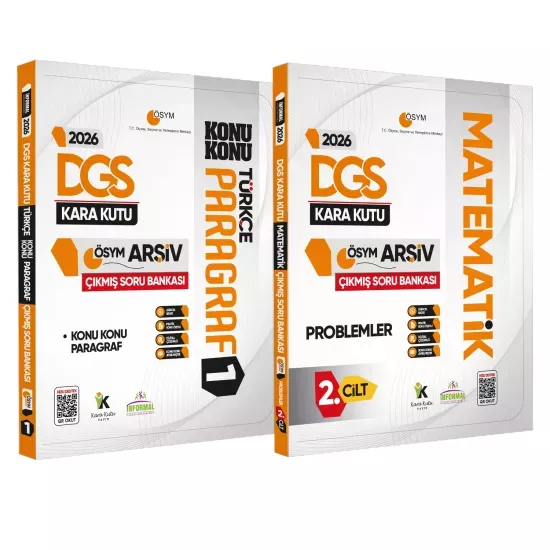 2026 DGS Kara Kutu PARAGRAF ve PROBLEMLER ÖSYM Çıkmış Soru Bankası 2li Set Konu Özetli Çözümlü