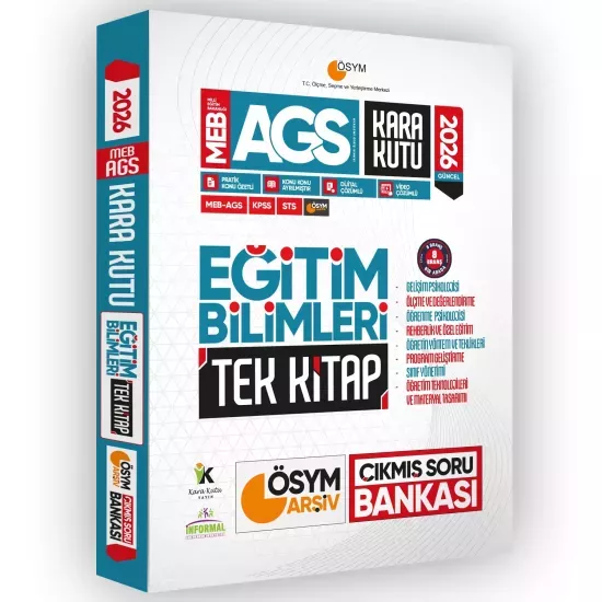 2026 KPSS-MEB AGS-STS Eğitim Bilimlerinin Kara Kutusu TEK KİTAP ÖSYM Çıkmış Soru Bankası Çözümlü