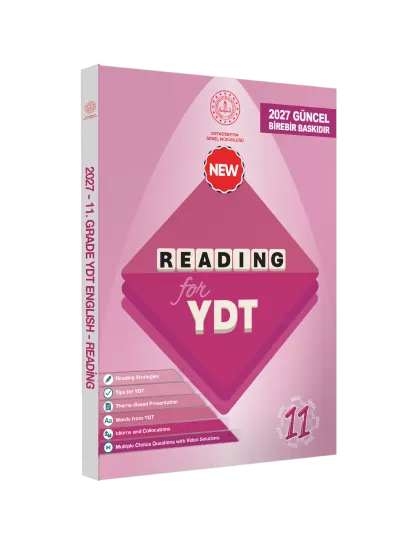 2027 YDT MEBİ İngilizce 11.Sınıf Reading Okuma-Anlama Kitabı Soru Bankası Video Çözümlü BASKI ÜCRETİ