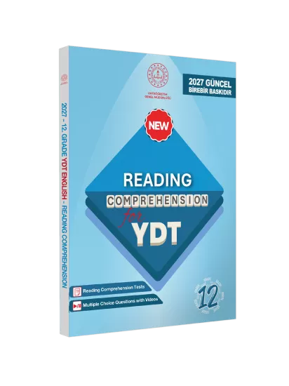 2027 YDT MEBİ İngilizce 12.Sınıf Reading Okuma-Anlama Kitabı Soru Bankası Video Çözümlü BASKI ÜCRETİ