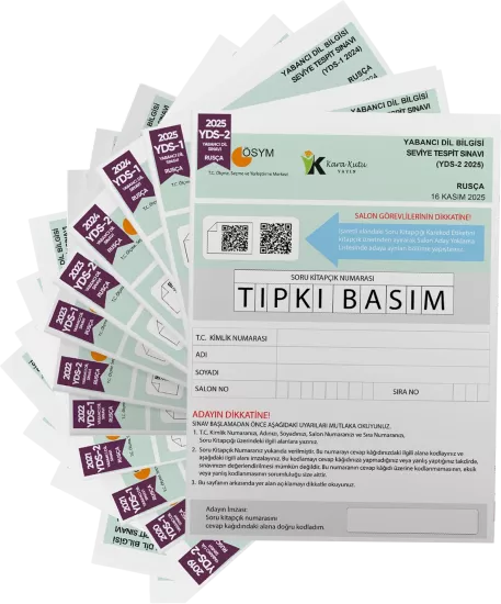 2026 YDS Rusça ÖSYM Tıpkı Basım Çıkmış Soru Deneme Paketi 12li Fasikül SETİ