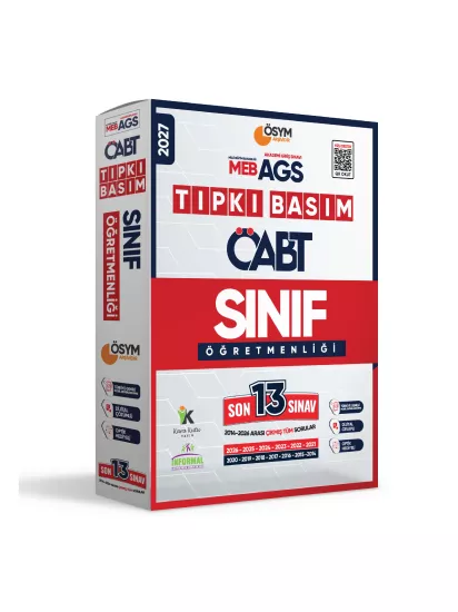2027 MEB-AGS ÖABT Sınıf Öğretmenliği ÖSYM Tıpkı Basım 13lü Deneme Paketi Türkiye Geneli
